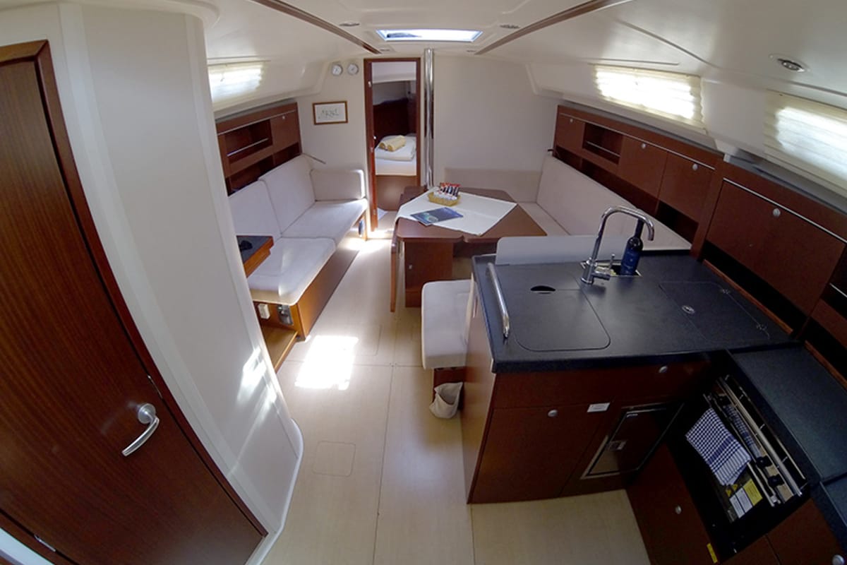 Salon of Ariel, a Hanse Yachts Hanse 385 sailboat at Grad Šibenik, Croatia