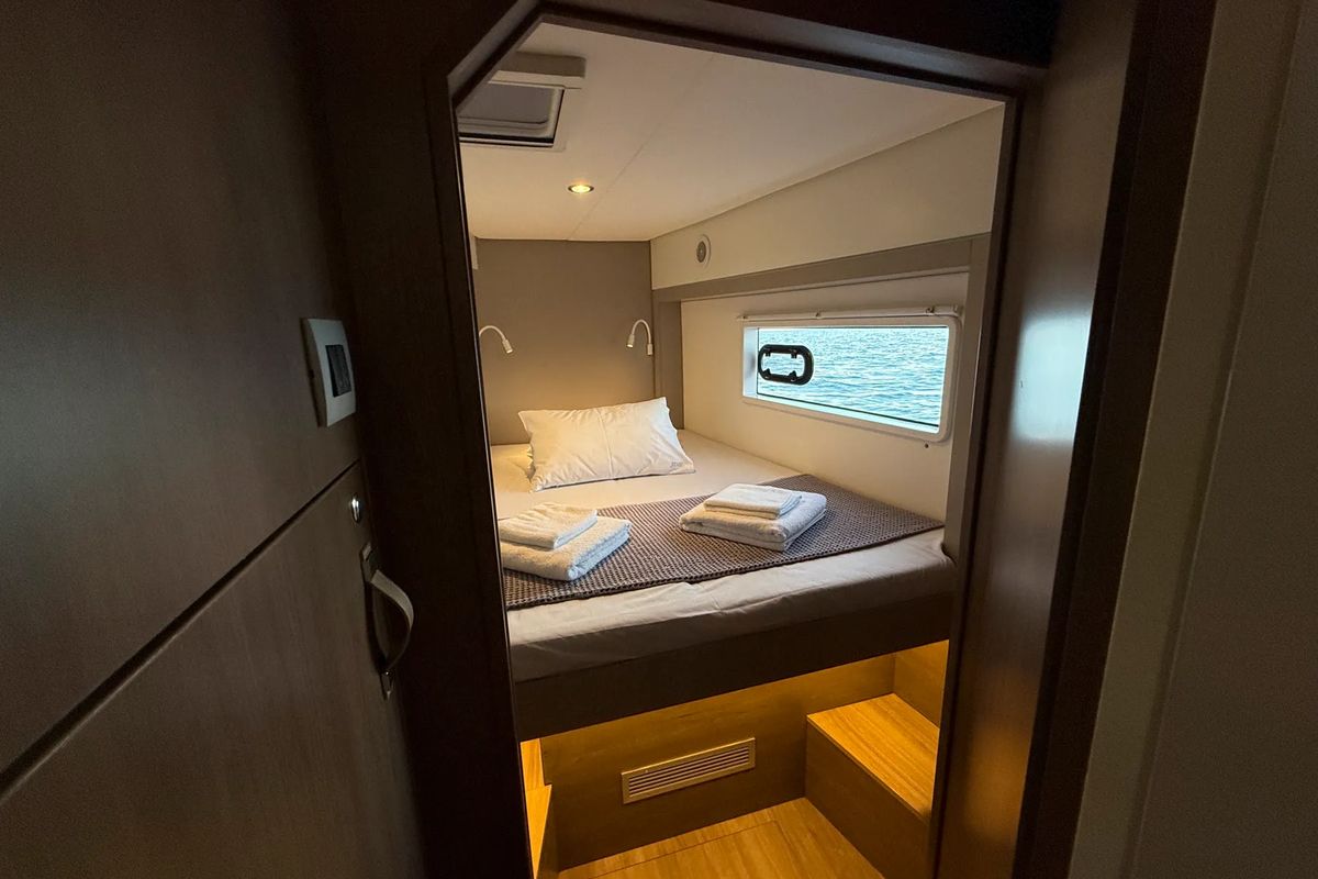 Cabin on Premium, a Bali 4.2 catamaran at Sant Antoni de Portmany, Spain
