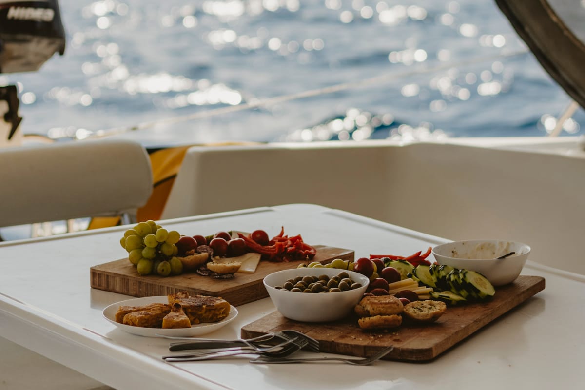 Deck of Tongaroa, a Leopard 44 catamaran at el Masnou, Spain