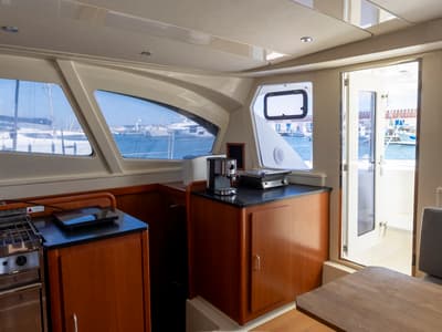 Galley of Tongaroa, a Leopard 44 catamaran at el Masnou, Spain