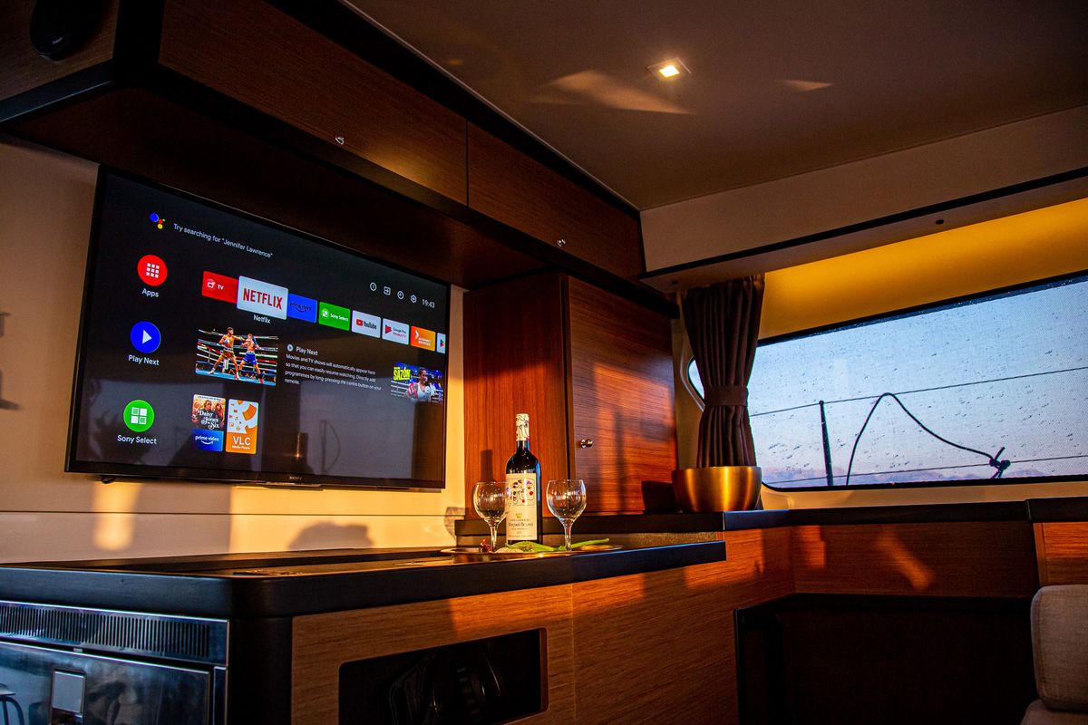 Salon of Casta Diva Vip-Equipped, a Lagoon 42 catamaran at Preveza, Greece