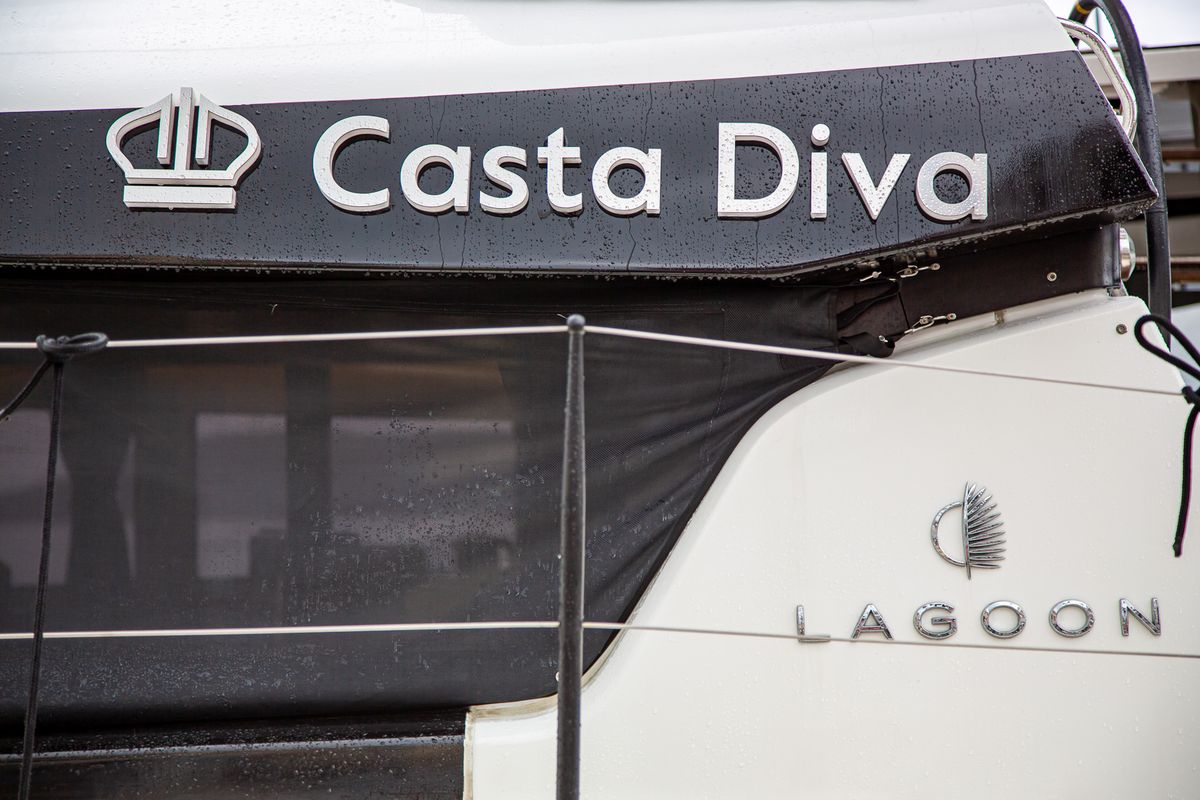 Casta Diva Vip-Equipped, a Lagoon 42 catamaran at Preveza, Greece
