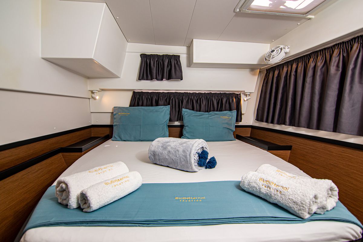 Cabin on Casta Diva Vip-Equipped, a Lagoon 42 catamaran at Preveza, Greece