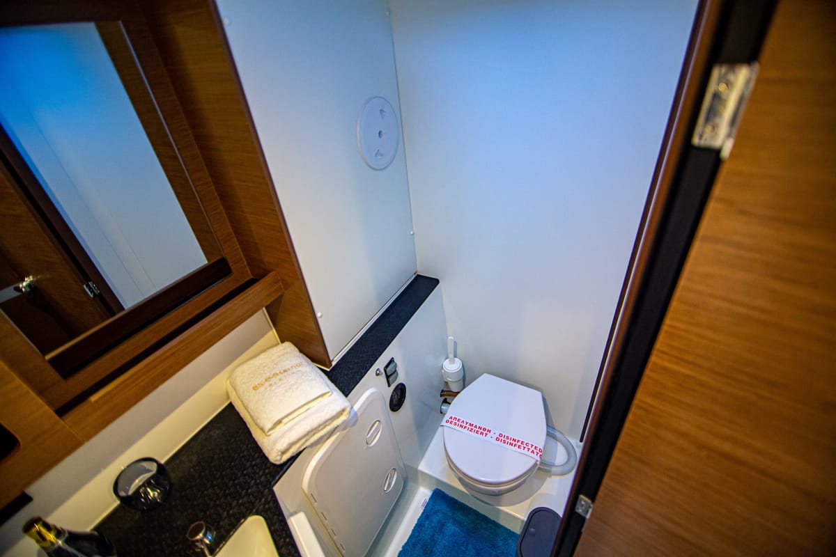 Head on Casta Diva Vip-Equipped, a Lagoon 42 catamaran at Preveza, Greece