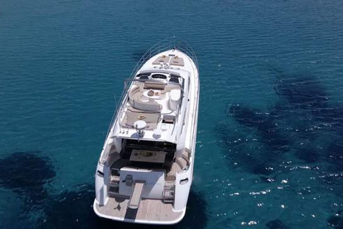 Azimut, a Azimut 58 motorboat at Mykonos, Greece