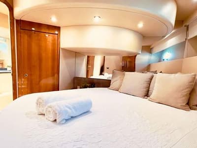 Azimut, a Azimut 58 motorboat at Mykonos, Greece
