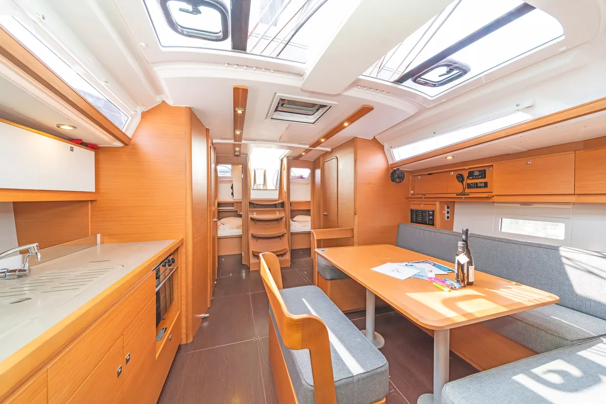 Galley of Hierax, a Dufour 430 sailboat at Volos Municipality, Greece