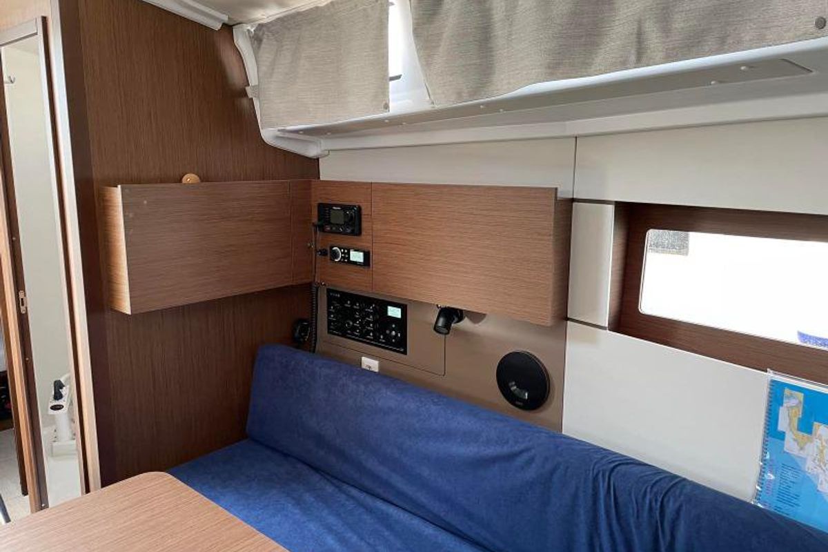 Salon of Gwada, a Beneteau Oceanis 38.1 sailboat at Grad Pula, Croatia