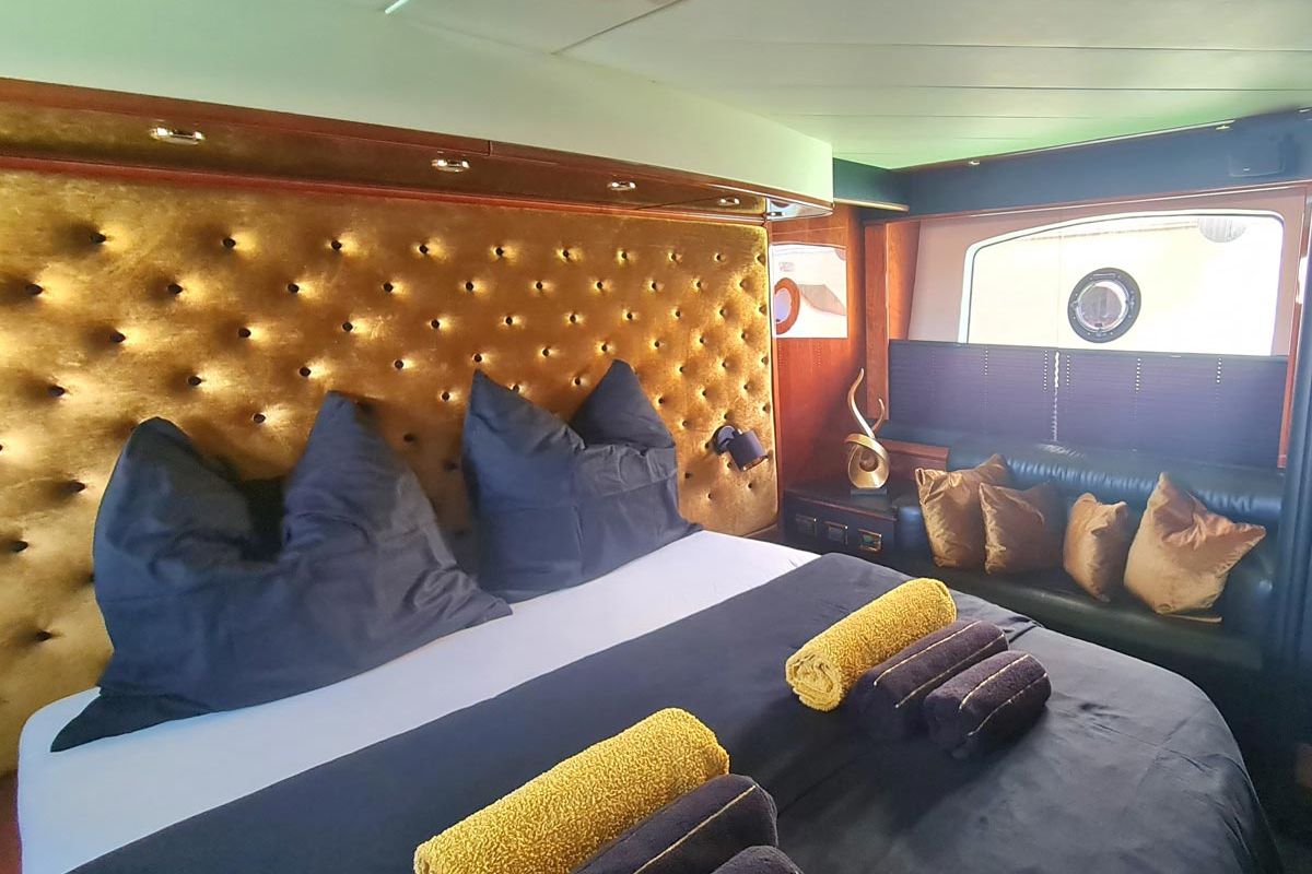 Cabin on Grey Cherry, a Dominator 63 yacht at Općina Bilice, Croatia