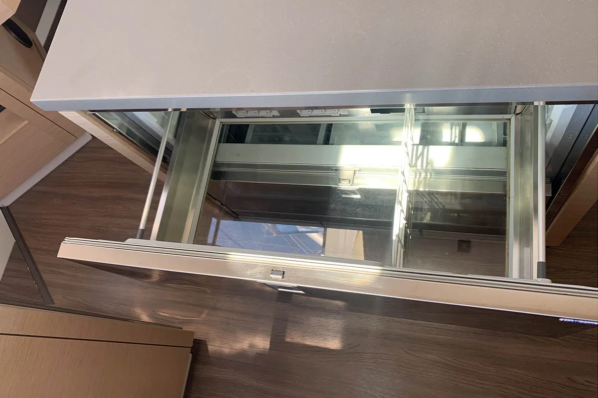 Galley of Waterloo, a Fountaine Pajot Saba 50 catamaran at Seget Donji, Croatia