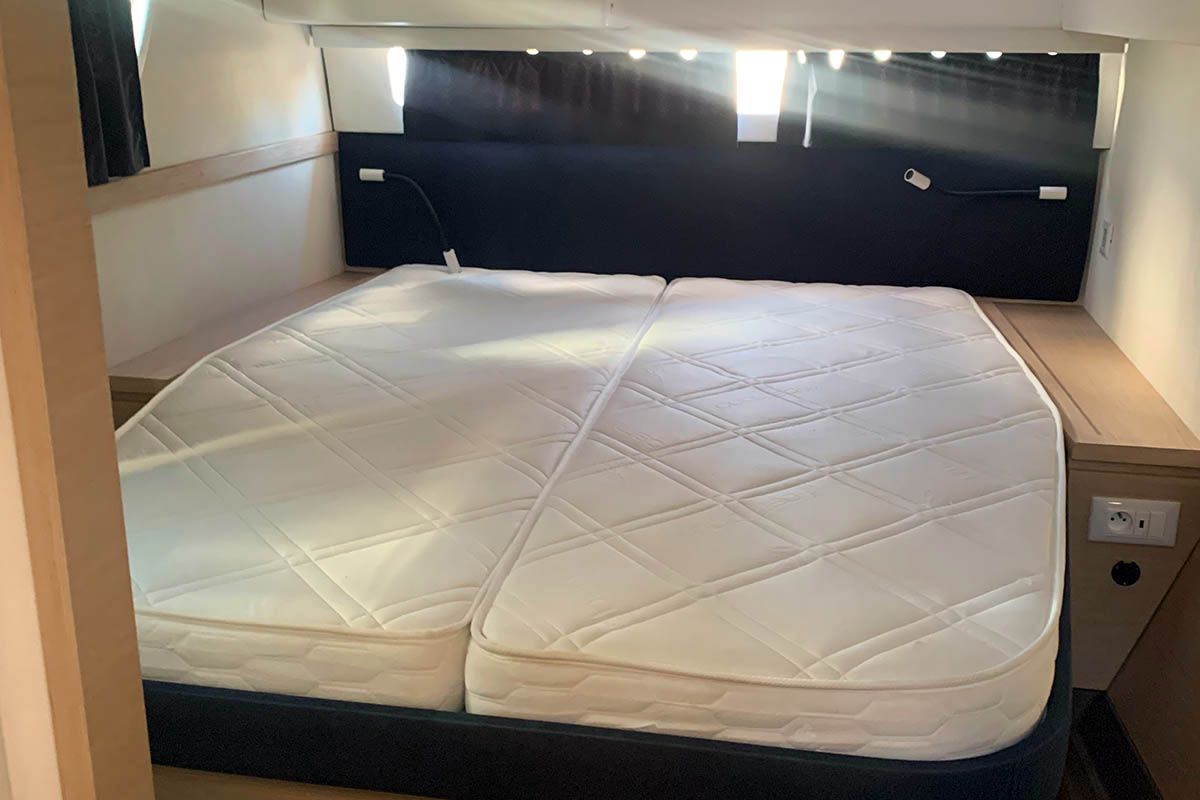 Cabin on Waterloo, a Fountaine Pajot Saba 50 catamaran at Seget Donji, Croatia