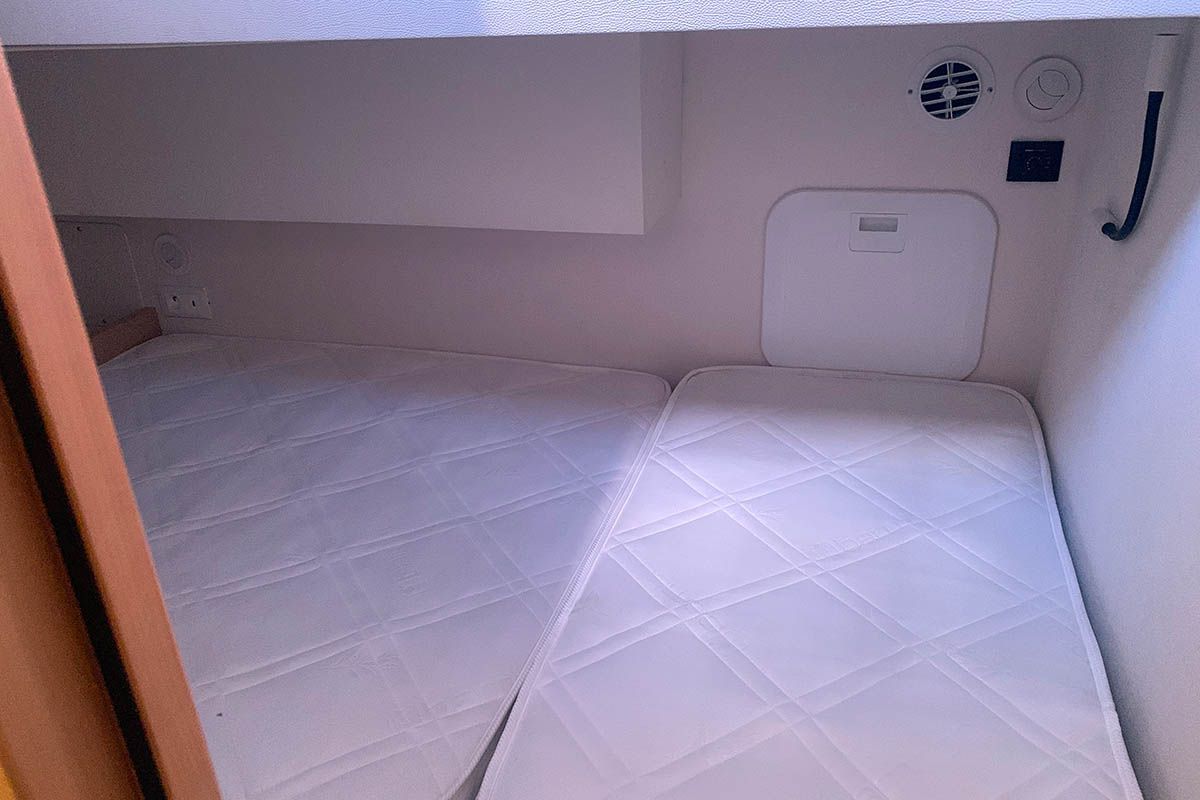 Cabin on Waterloo, a Fountaine Pajot Saba 50 catamaran at Seget Donji, Croatia