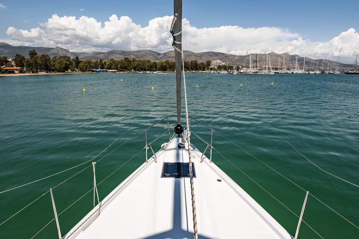 Exterior view of Alexa, a Hanse Yachts Hanse 455 sailboat at Municipal Unit of Lefkada, Greece