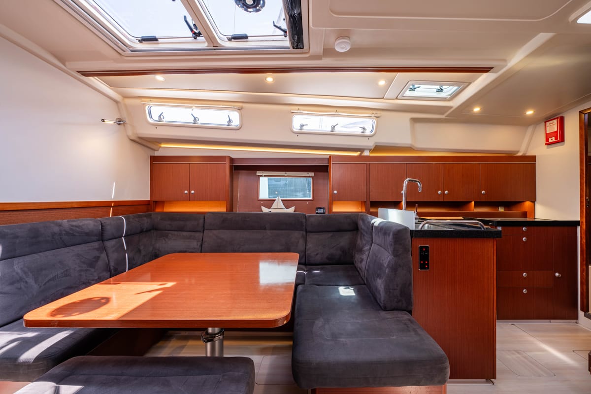Salon of Alexa, a Hanse Yachts Hanse 455 sailboat at Municipal Unit of Lefkada, Greece