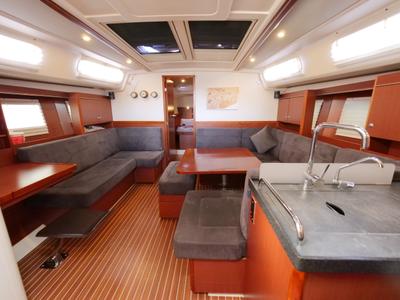 Galley of Piri Reis II, a Hanse Yachts Hanse 455 sailboat at Fethiye, Turkey
