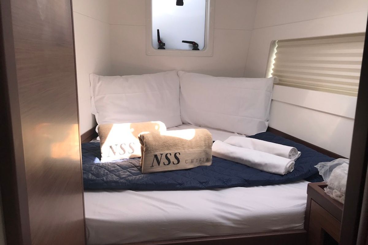 Cabin on Orso Di Mare, a Lagoon 40 catamaran at Rosignano Solvay, Italy
