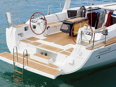 Deck of Nabucco: Forward Cabin #2 (Cabin Charter - 2 pax) Fully Crewed, ALL EXPENSES, a Beneteau Oceanis 48 sailboat at Grad…