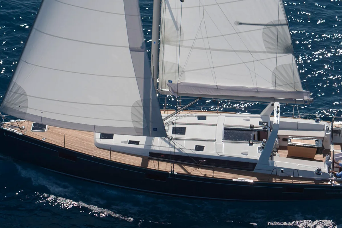 Exterior view of Nabucco: Forward Cabin #2 (Cabin Charter - 2 pax) Fully Crewed, ALL EXPENSES, a Beneteau Oceanis 48 sailboa…