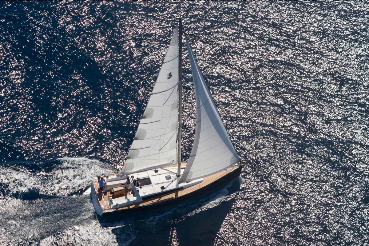 Exterior view of Nabucco: Forward Cabin #2 (Cabin Charter - 2 pax) Fully Crewed, ALL EXPENSES, a Beneteau Oceanis 48 sailboa…