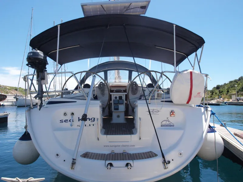 Exterior view of Sea King, a Bavaria 42 sailboat at Primošten, Croatia