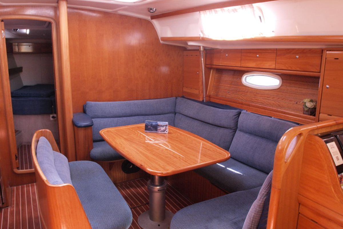 Salon of Sea King, a Bavaria 42 sailboat at Primošten, Croatia