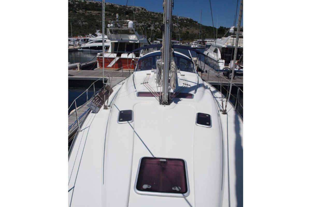 Deck of Sea King, a Bavaria 42 sailboat at Primošten, Croatia