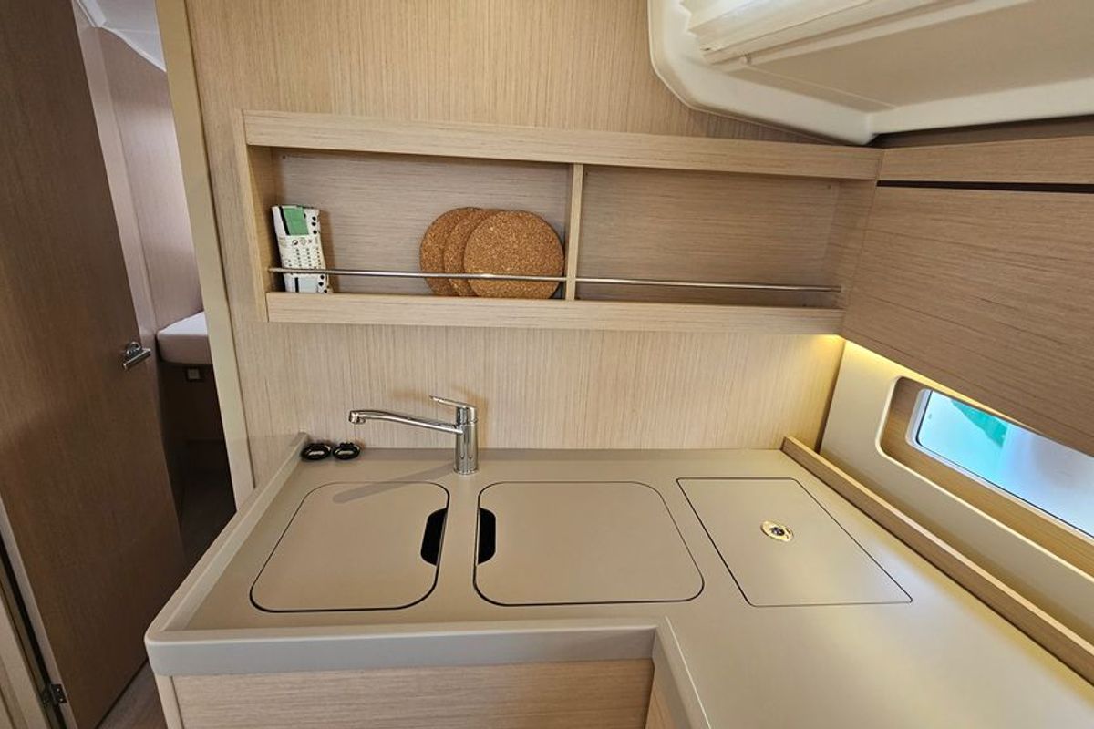 Galley of Dream Weaver, a Beneteau Oceanis 40.1 sailboat at Zadar, Croatia