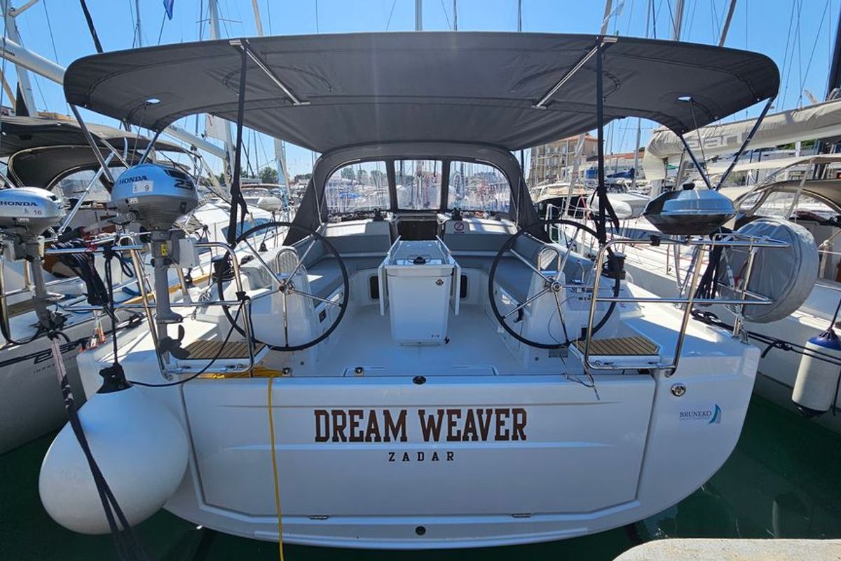 Exterior view of Dream Weaver, a Beneteau Oceanis 40.1 sailboat at Zadar, Croatia