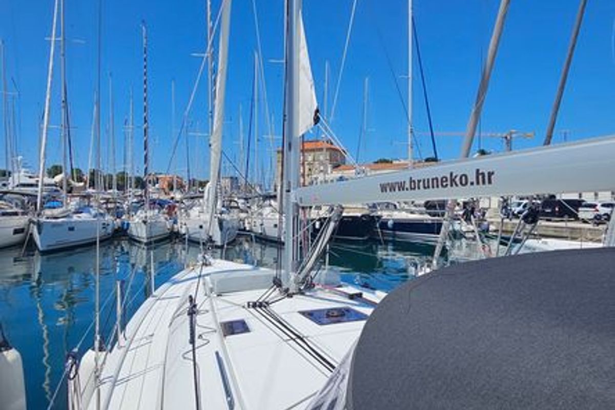 Exterior view of Dream Weaver, a Beneteau Oceanis 40.1 sailboat at Zadar, Croatia
