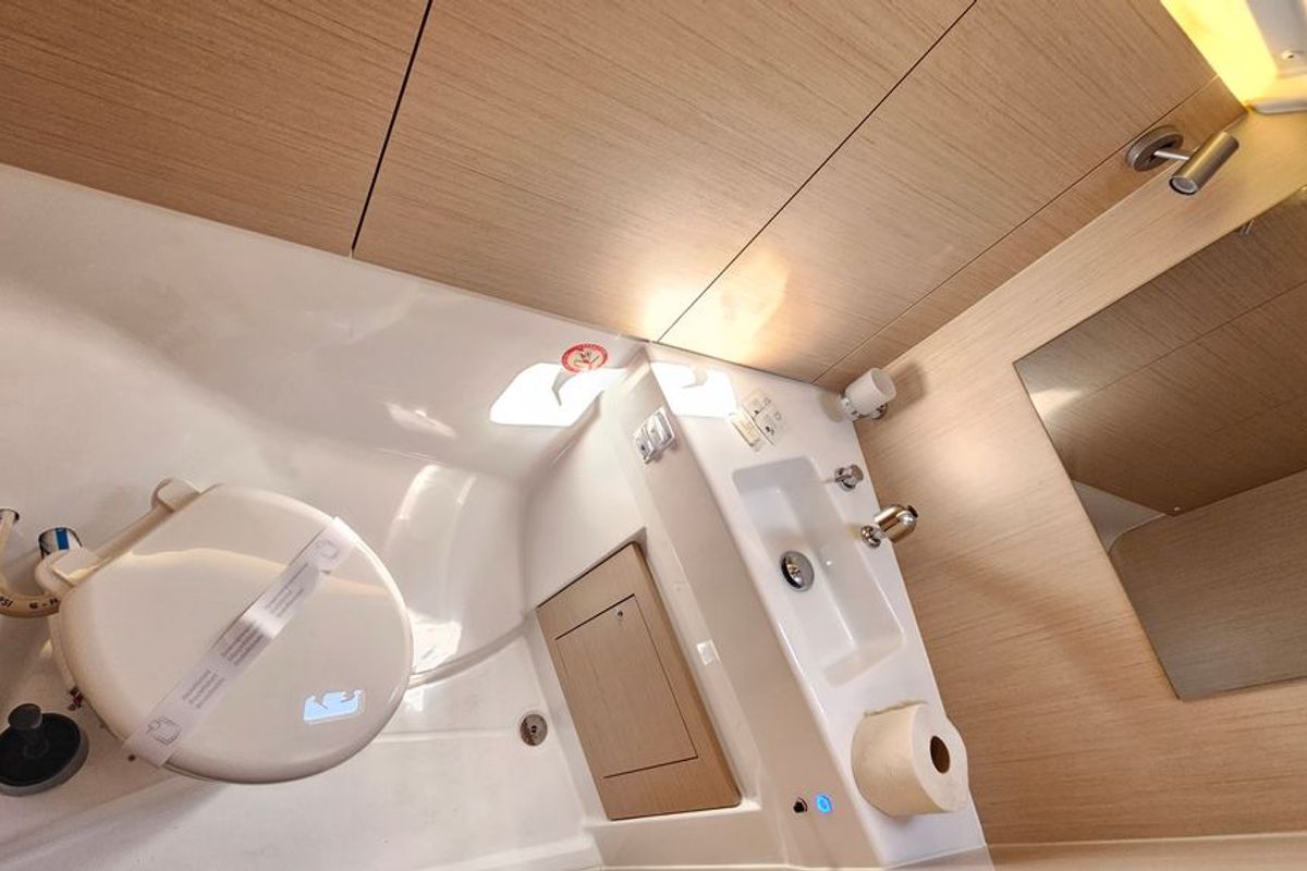 Head on Dream Weaver, a Beneteau Oceanis 40.1 sailboat at Zadar, Croatia