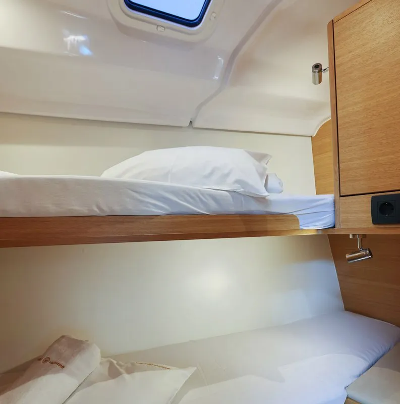 Cabin on Luna, a Elan Impression 45.1 sailboat at Grad Šibenik, Croatia