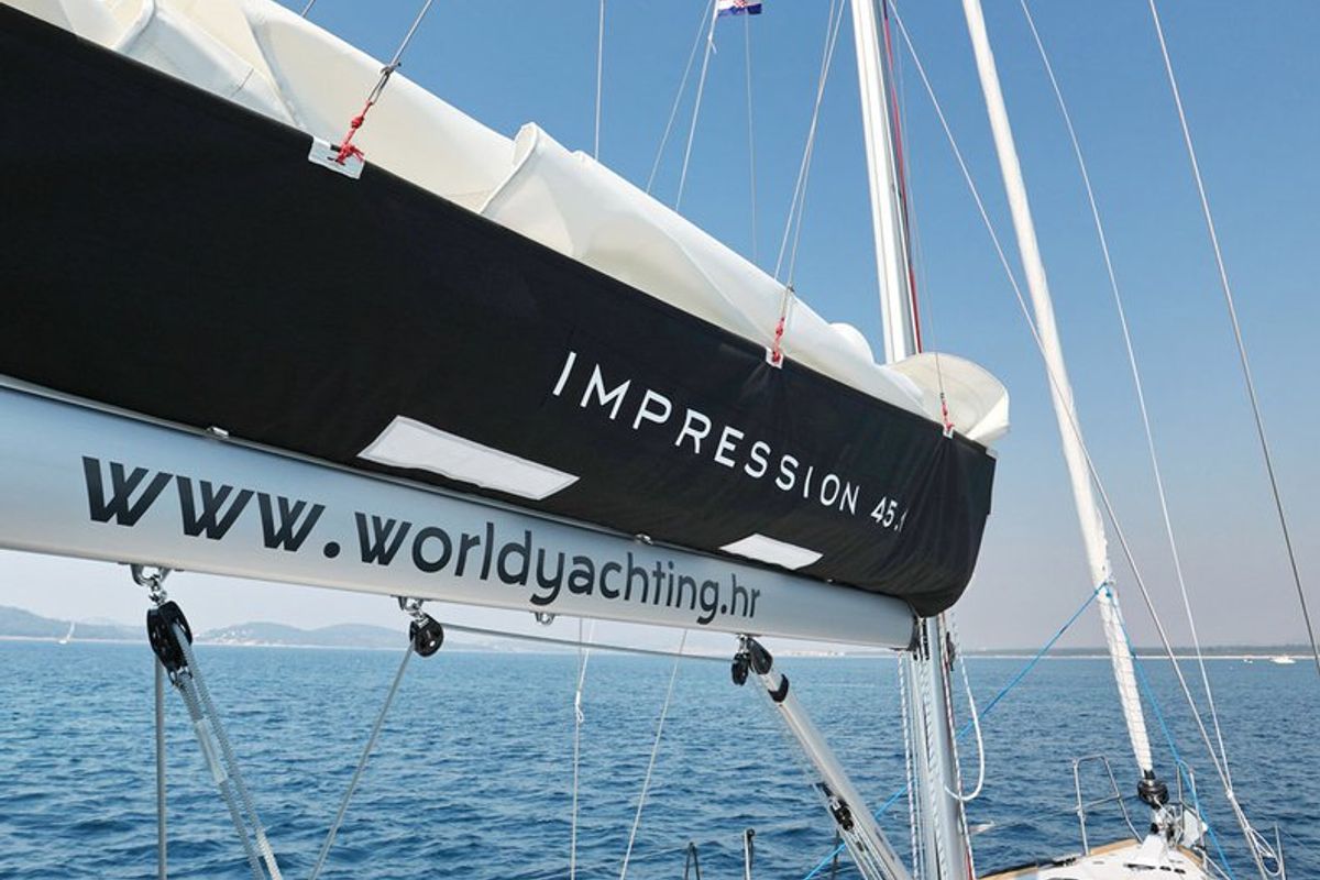 Luna, a Elan Impression 45.1 sailboat at Grad Šibenik, Croatia
