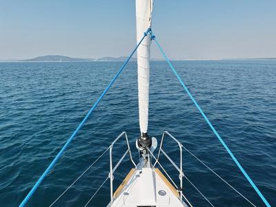 Deck of Luna, a Elan Impression 45.1 sailboat at Grad Šibenik, Croatia