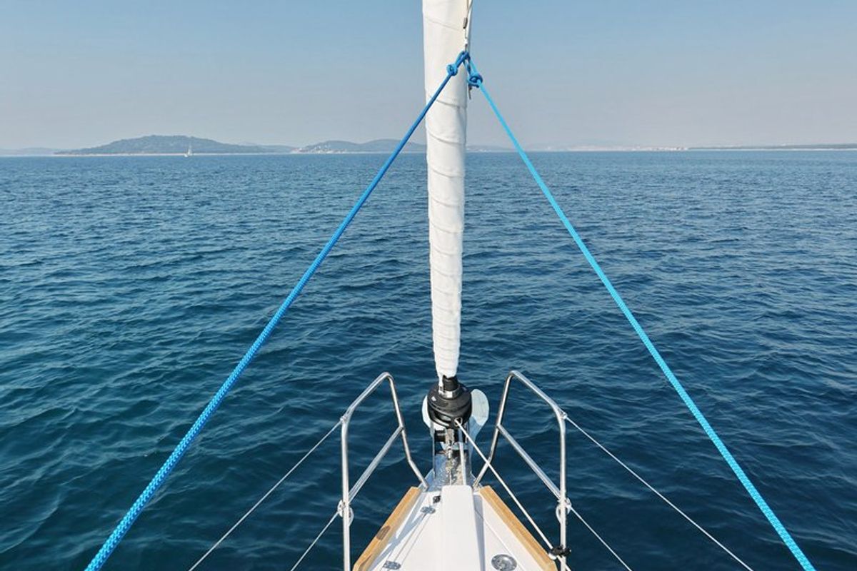 Deck of Luna, a Elan Impression 45.1 sailboat at Grad Šibenik, Croatia