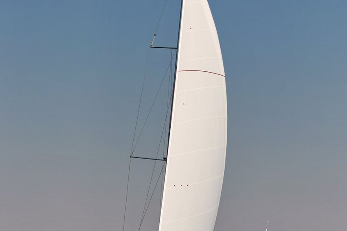 Exterior view of Luna, a Elan Impression 45.1 sailboat at Grad Šibenik, Croatia