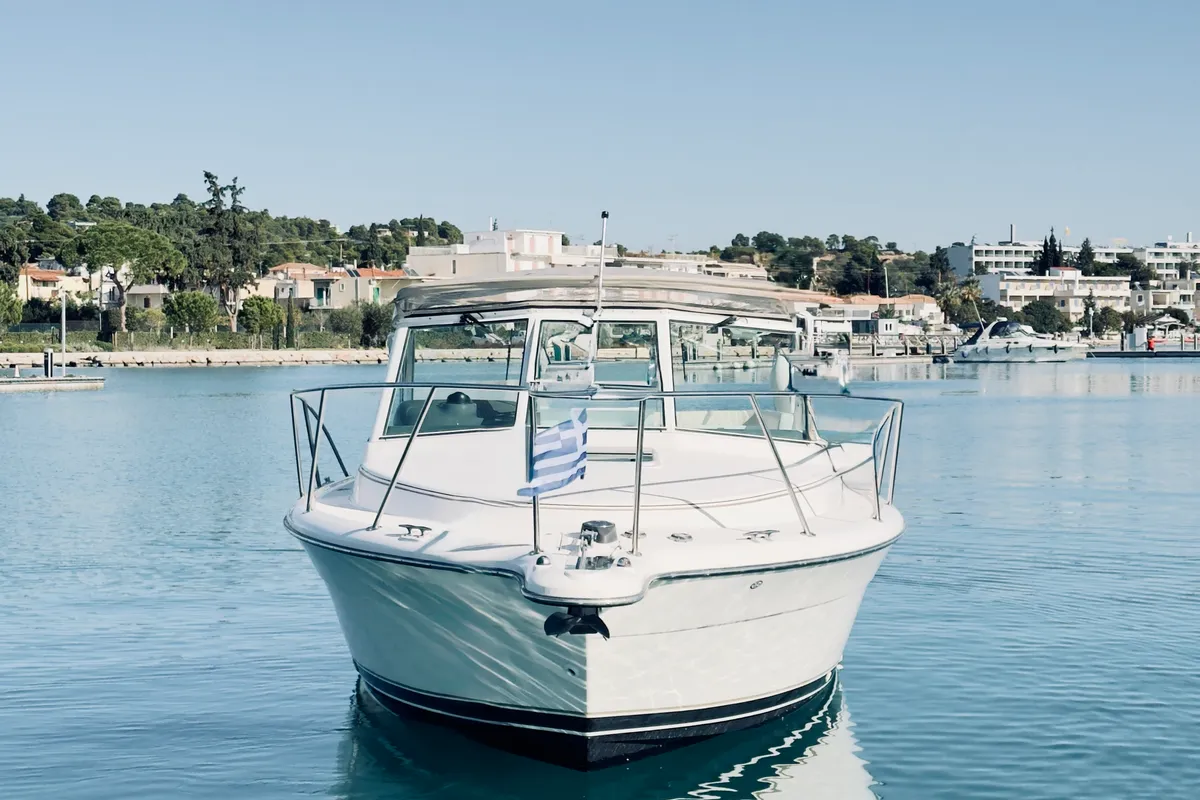 Exterior view of Fiki, a Tiara Yachts Tiara 2900 Coronet motorboat at Municipal Unit of Kranidi, Greece