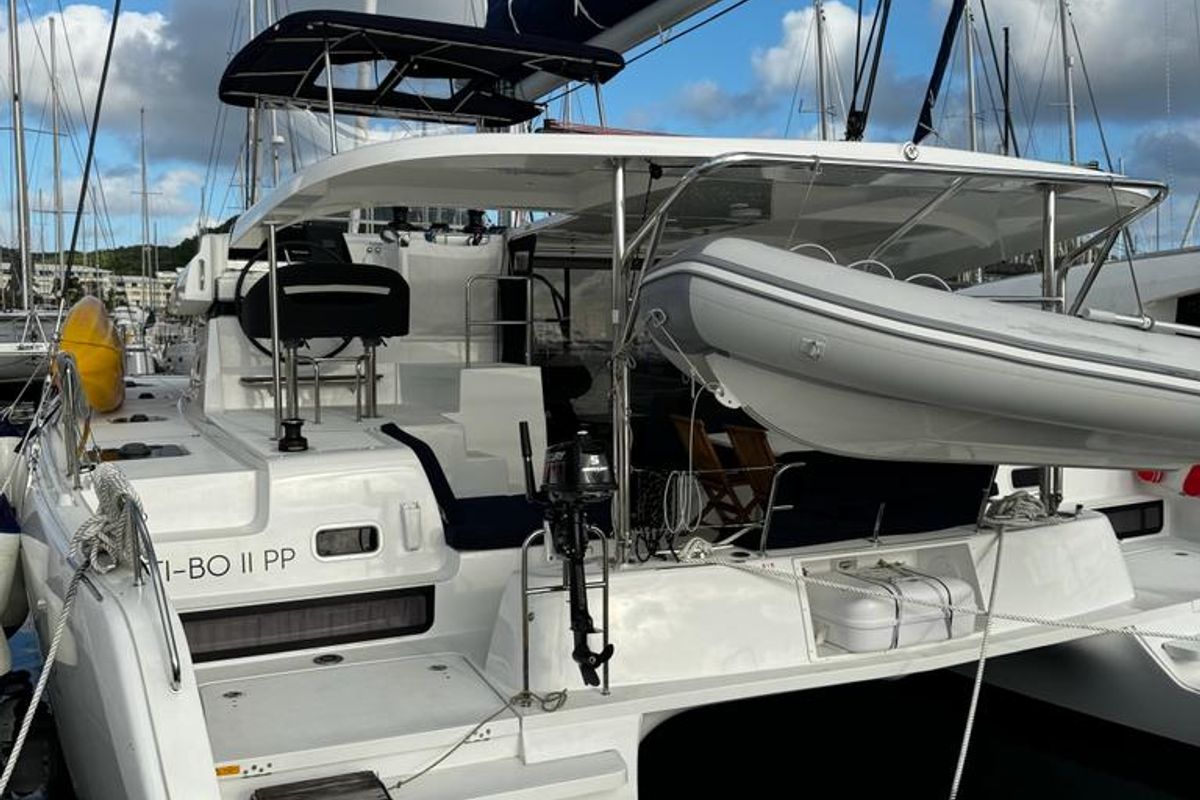 Exterior view of TI-BO II, a Lagoon 42 catamaran at Alameda, United States