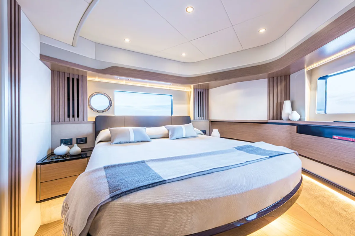 Cabin on Aurora, a Absolute Yachts Navetta 52  motorboat at Seget Donji, Croatia