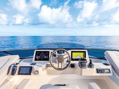 Cockpit of Aurora, a Absolute Yachts Navetta 52  motorboat at Seget Donji, Croatia