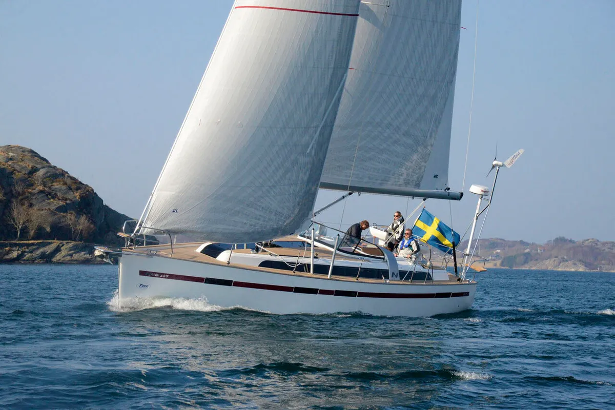 Dancing Queen, a Najad, Yachts of Sweden Najad N395 AC sailboat at Heiligenhafen, Germany