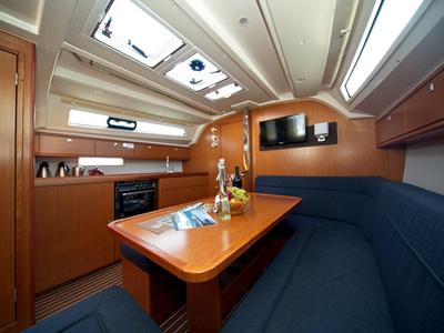 Galley of MH 62, a Bavaria Cruiser 41 sailboat at Murter, Croatia