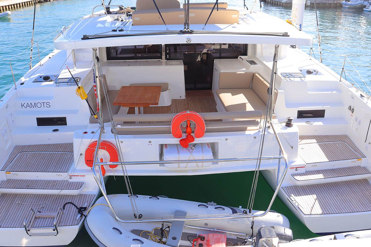 Kamots_X, a Lagoon 46 catamaran at Road Town, British Virgin Islands