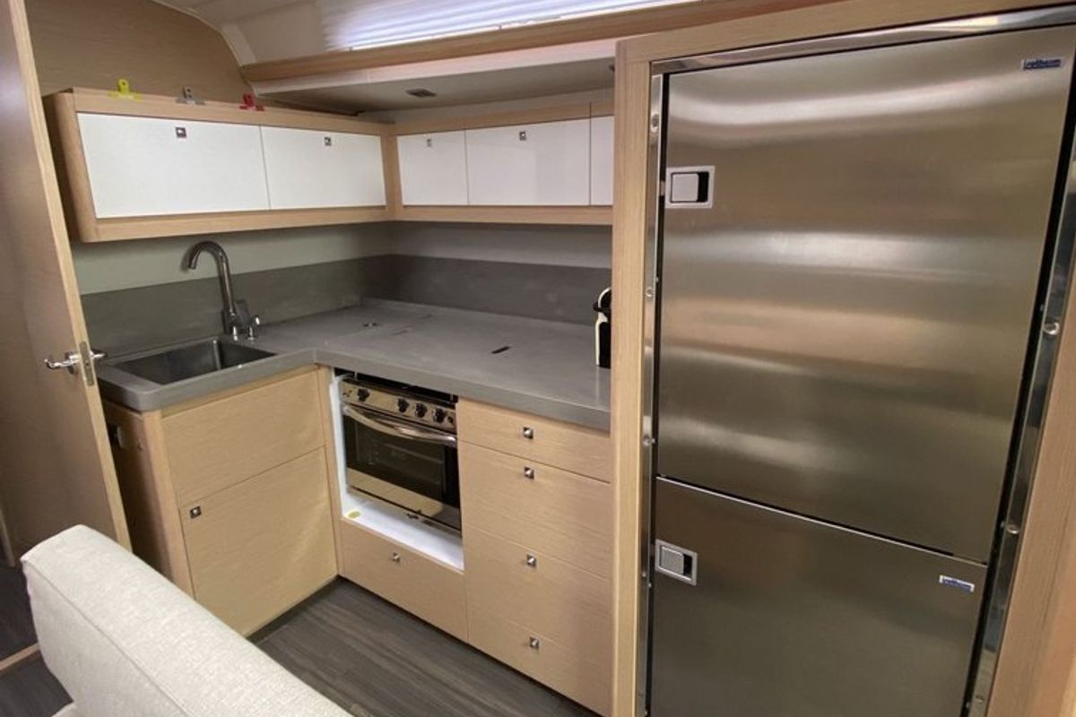Galley of Tounema, a Dufour 470 sailboat at Marseille, France