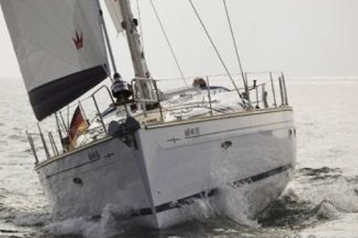 Exterior view of Aphrodite, a Bavaria 50 Cruiser sailboat at Seget Donji, Croatia