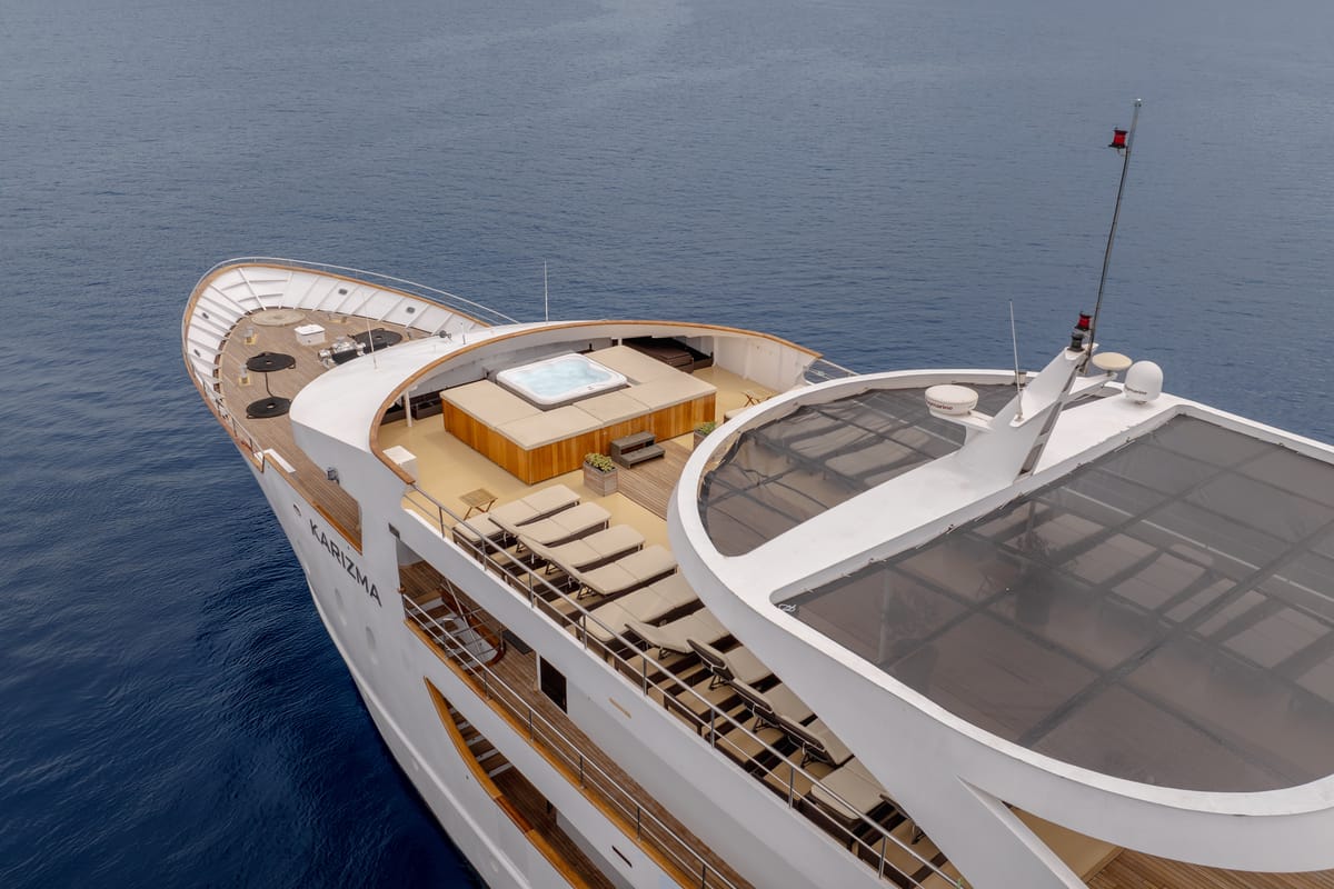 Deck of Karizma, a Gulet Motoryacht yacht at Split, Croatia