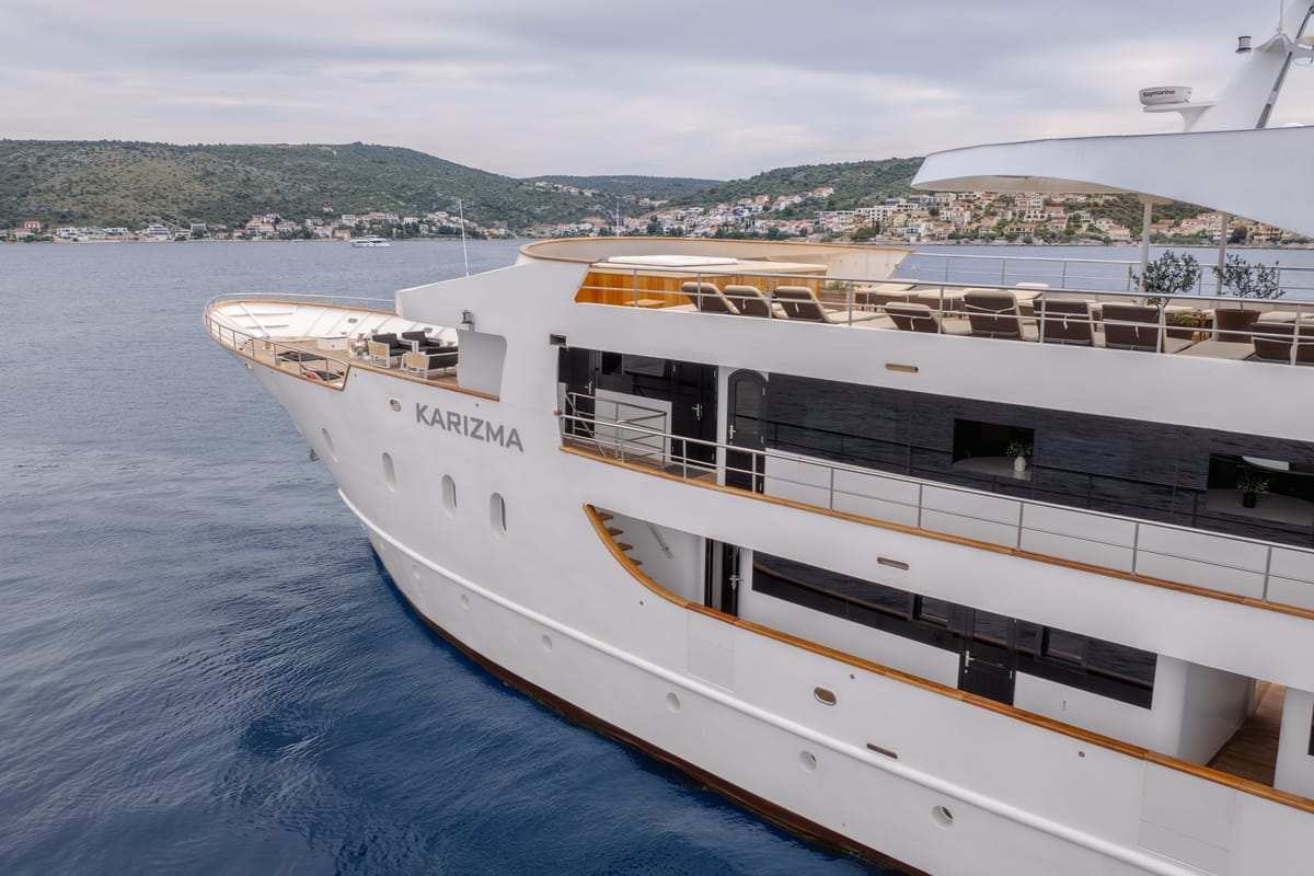 Exterior view of Karizma, a Gulet Motoryacht yacht at Split, Croatia