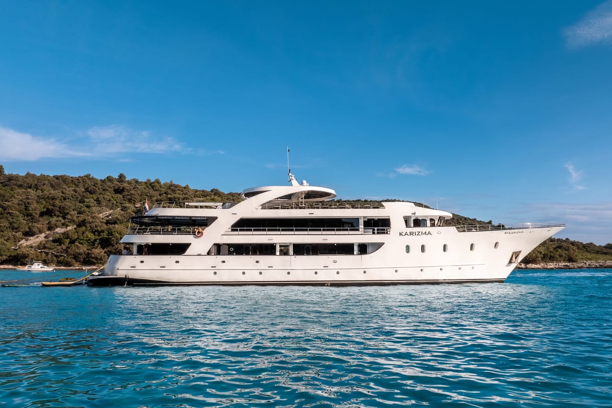 Exterior view of Karizma, a Gulet Motoryacht yacht at Split, Croatia