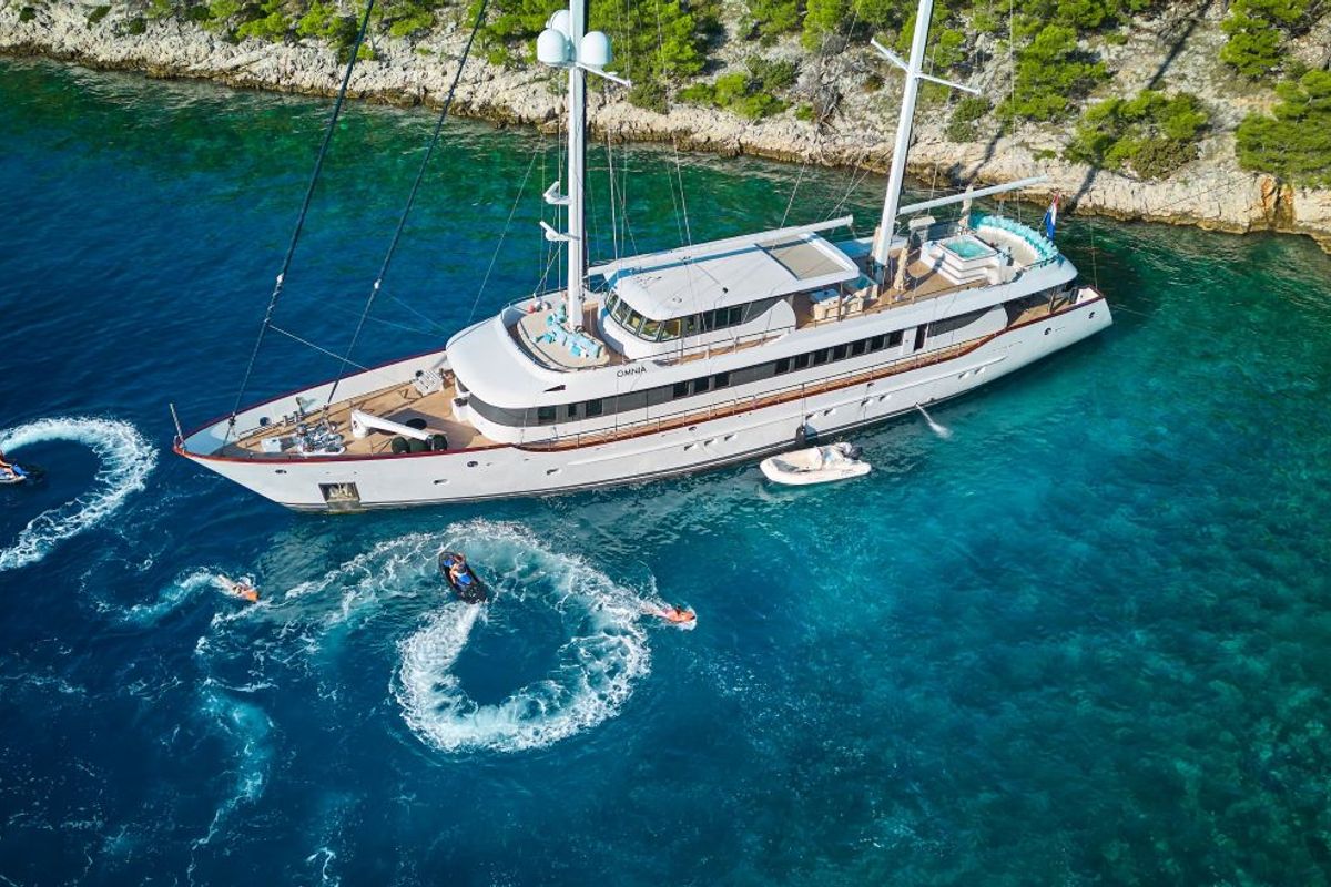 Exterior view of Omnia, a Custom Made Omnia sailboat at Split, Croatia