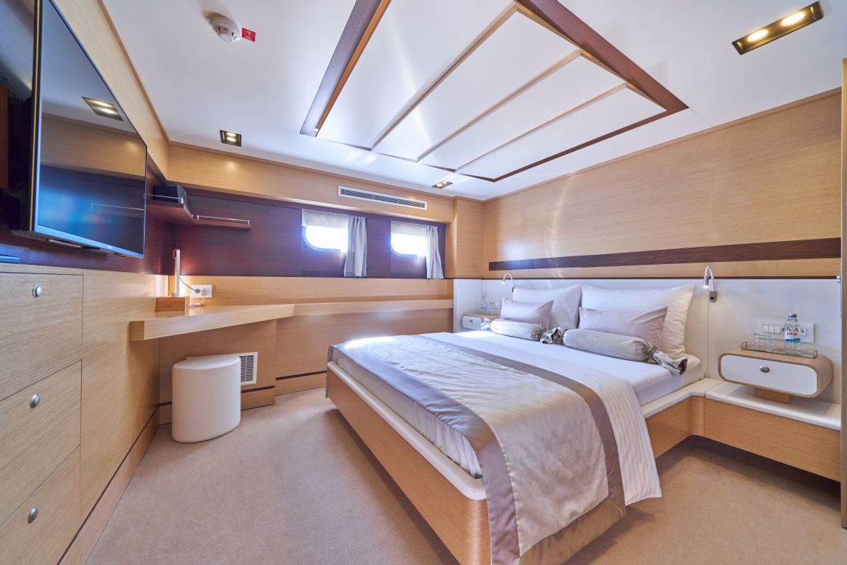 Cabin on Omnia, a Custom Made Omnia sailboat at Split, Croatia