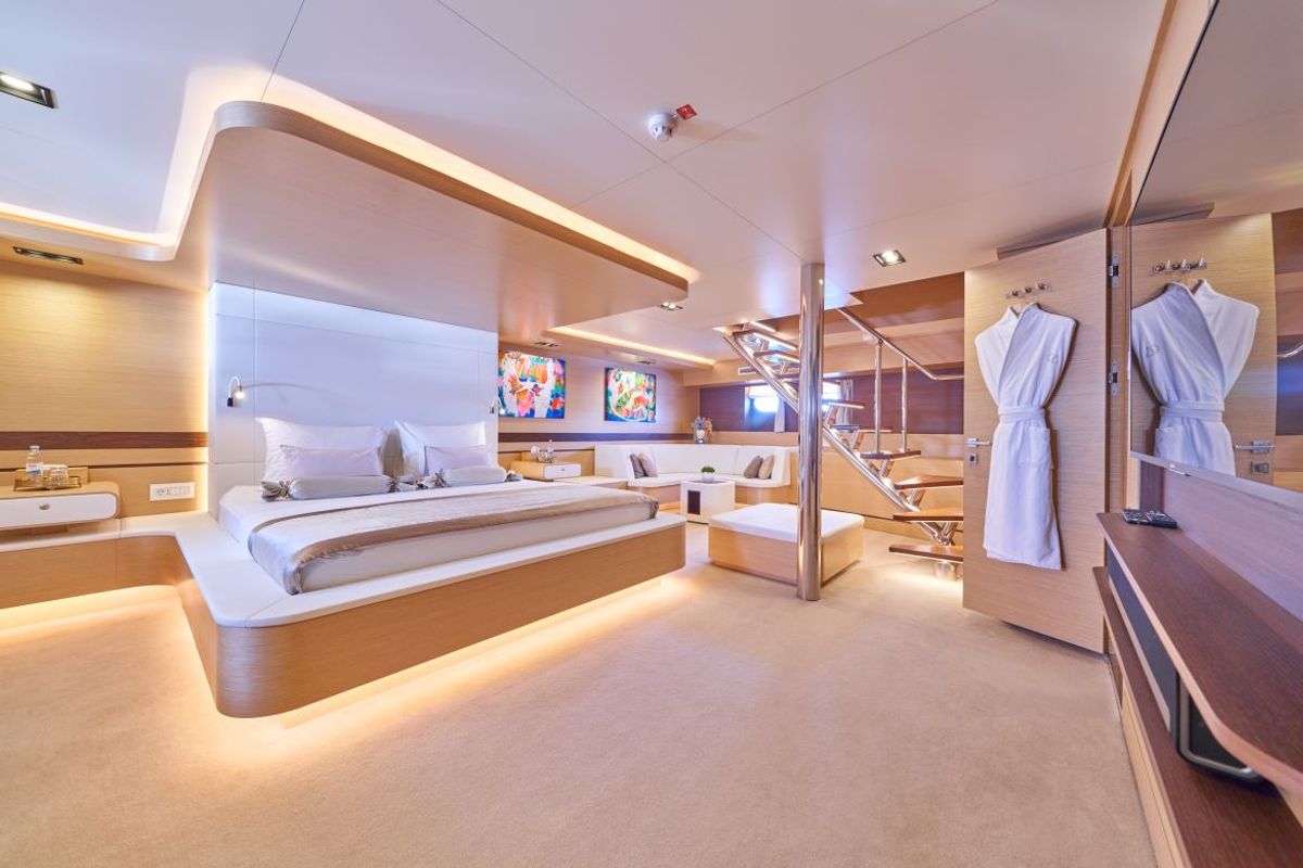 Cabin on Omnia, a Custom Made Omnia sailboat at Split, Croatia